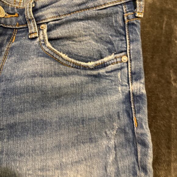 Zara Woman Premium Denim Women's Skinny Jeans Distressed Raw Hem Lt Wash Size 2 - Picture 12 of 16